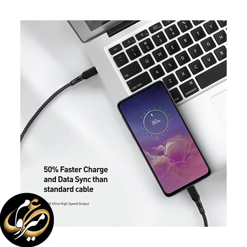 کابل شارژ و انتقال دیتا انرژیا مدل Energea FibraTough USB-C to USB-C