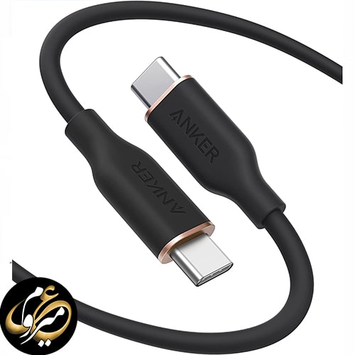 کابل شارژ USB-C به USB-C انکر مدل Anker PowerLine III Flow USB-C to USB-C 6ft Cable A8553