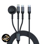 کابل تبدیل USB-C و لایتنینگ و پد شارژ اپل واچ پرومیت مدل Promate ICHARGE-TRIO