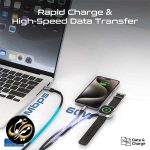 کابل تبدیل USB-C و لایتنینگ و پد شارژ اپل واچ پرومیت مدل Promate ICHARGE-TRIO