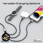 کابل تبدیل USB-C و لایتنینگ و پد شارژ اپل واچ پرومیت مدل Promate ICHARGE-TRIO