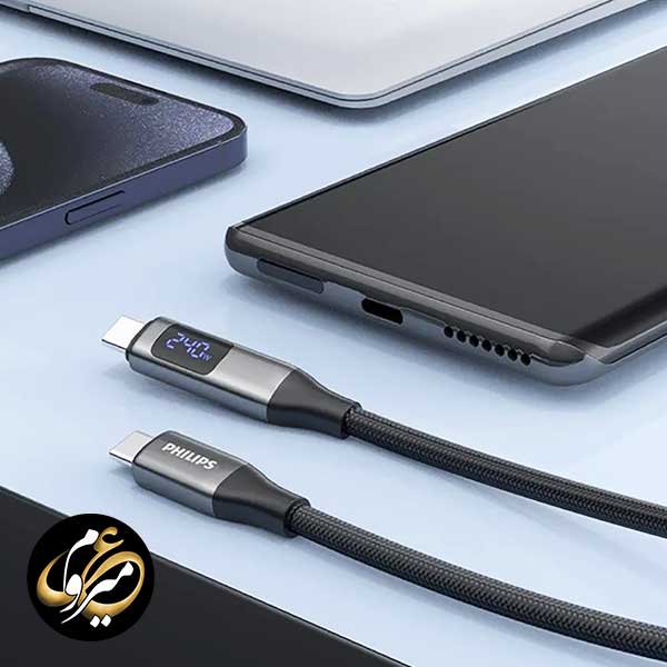 کابل شارژ USB-C به USB-C فیلیپس مدل Philips DLC4582C